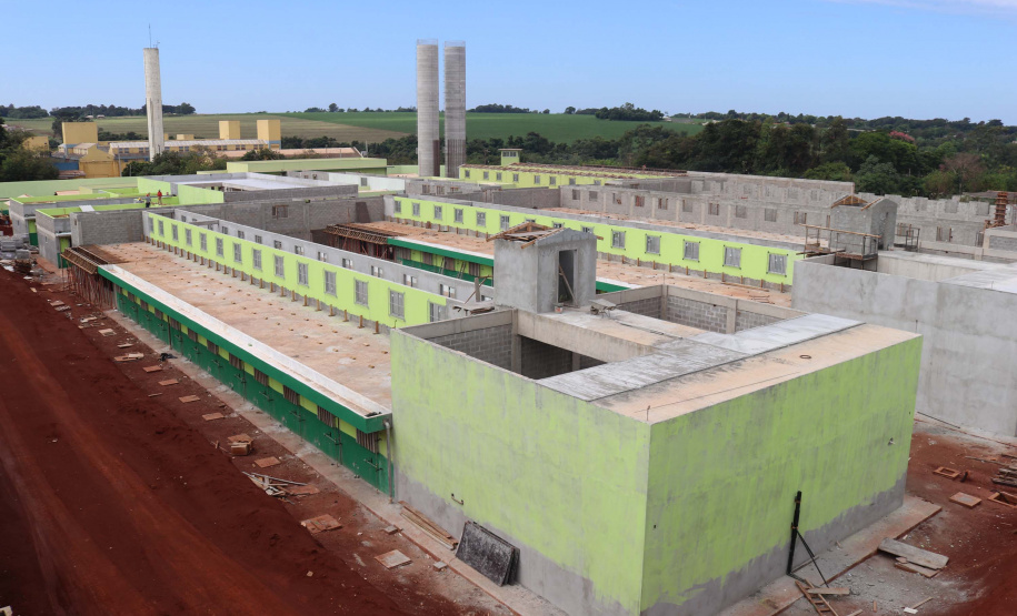 O secretário estadual da Segurança Pública, Romulo Marinho, acompanha obras da nova Cadeia Pública de Foz do Iguaçu. Foto:SESP