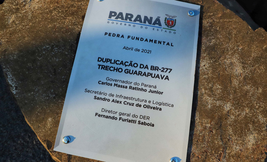 O governador Carlos Massa Ratinho Junior esteve nesta quarta-feira (14) em Guarapuava, na região Central do Estado, para vistoriar as obras de duplicação da BR-277 que cruza o perímetro urbano da cidade. Foto: José Fernando Ogura/AEN