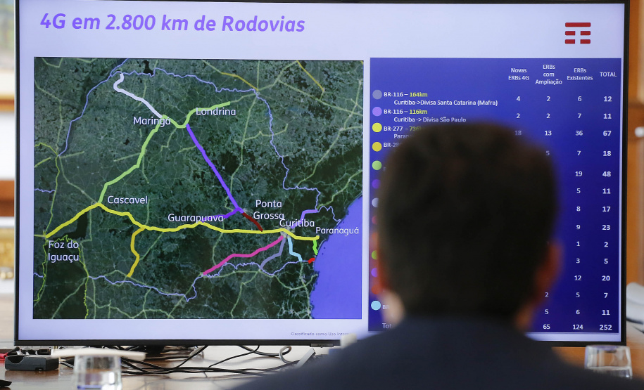 A TIM Brasil anunciou, nesta quinta-feira (15), que estenderá sua rede 4G para novos pontos no Interior do Estado. O novo plano foi anunciado no Palácio Iguaçu, pelo governador Carlos Massa Ratinho Junior e pelo CEO da TIM Brasil, Pietro Labriola. - Curitiba, 15/04/2021 - Foto: Jonathan Campos/AEN
