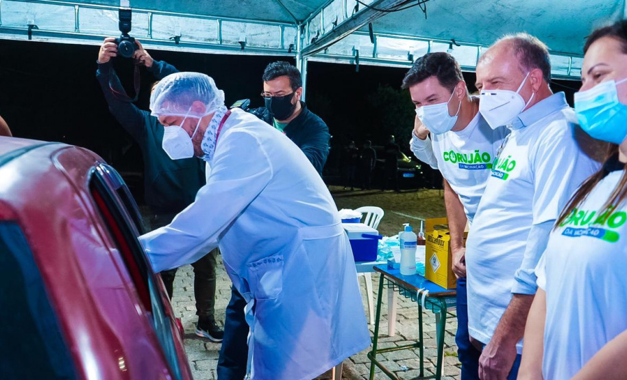 Corujão da Vacinação em Piraquara. Foto: Guilherme Flores/Casa Civil