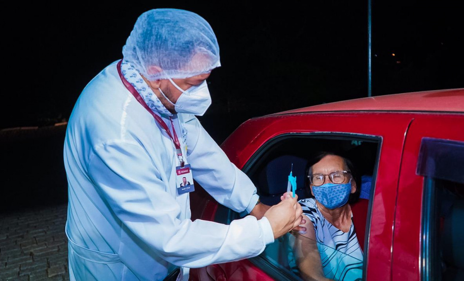 Corujão da Vacinação em Piraquara. Foto: Guilherme Flores/Casa Civil