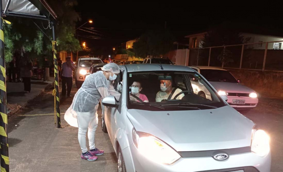 Corujão da Vacinação em Jacarezinho. Foto: Divulgação