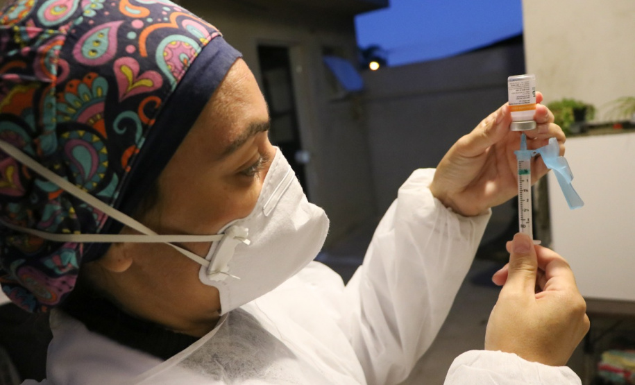 Corujão da Vacinação em Pinhais. Foto:Divulgação