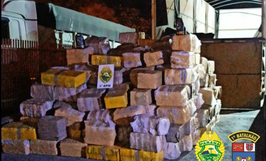 Carga de 3,6 toneladas de maconha é apreendida pela PM durante a operação Tático Móvel III em Prudentópolis (PR) - Foto: SESP/PR