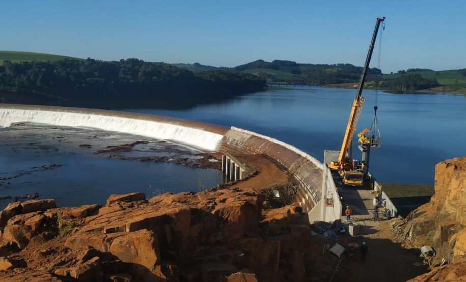Foi concluído o processo de enchimento do reservatório da Pequena Central Hidrelétrica Bela Vista, instalada pela Copel no rio Chopim, entre os municípios de Verê e São João, no sudoeste do Paraná. - 16/04/2021 - Foto: Divulgação Copel