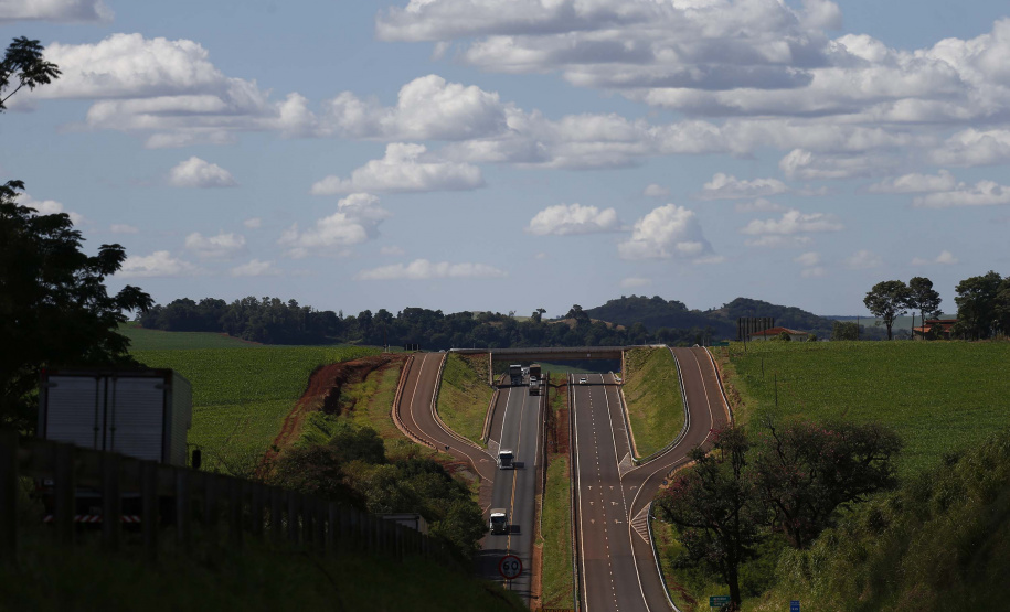 A duplicação se soma ao trecho praticamente concluído entre Paiçandu e Doutor Camargo.Foto: Jonathan Campos/AEN
