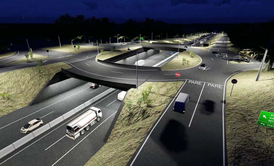 Localizado a poucos metros do Aeroporto Municipal Orlando de Carvalho e do Parque Industrial, o trevo vai dar lugar a um viaduto de duas alças.