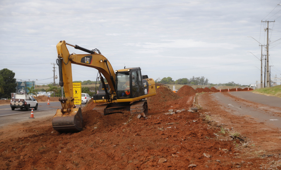 O governador Carlos Massa Ratinho Junior lança a pedra fundamental das obras de modernização do Trevo Gauchão e da duplicação da PR-323 no perímetro urbano de Umuarama. Foto: Jonathan Campos/AEN