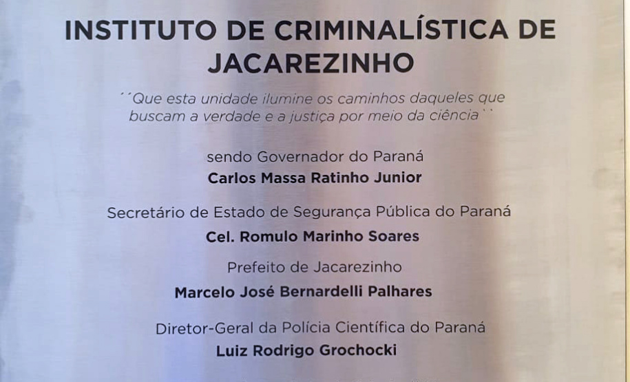 Segurança Pública implanta Instituto de Criminalística em quatro municípios do interior do estado Segurança Pública implanta Instituto de Criminalística em quatro municípios do interior do estado