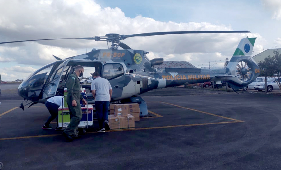 Em um mês, BPMOA faz mais de 20 missões de transporte de vacinas e suprimentos no estado no combate ao coronavírus
. Foto: BPMOA