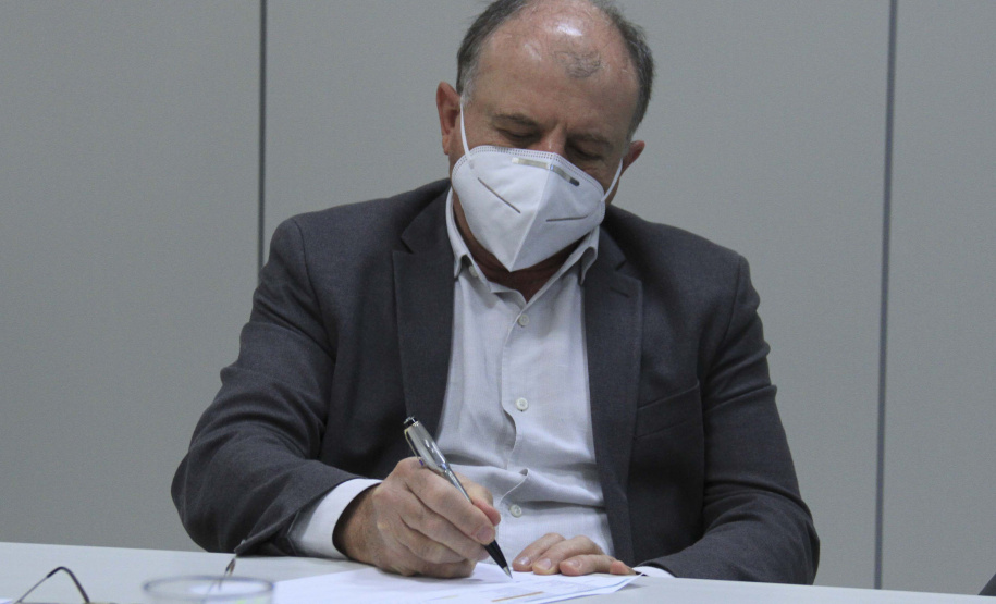 Videoconferências mostram trabalho da SEDU / Paranacidade a prefeitos dos 399 Municípios  -  Curitiba, 26/04/2021  -  Foto: Gustavo Pontes/SEDU