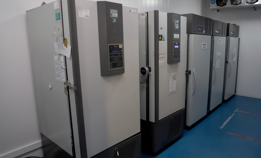 São 303.000 doses da Covishield, da Universidade de Oxford/Astrazeneca/Fiocruz, e 6.200 doses da Coronavac. Doses serão distribuídas às 22 Regionais do Paraná a partir das 8h desta sexta-feira (29). Foto: Ari Dias/AEN