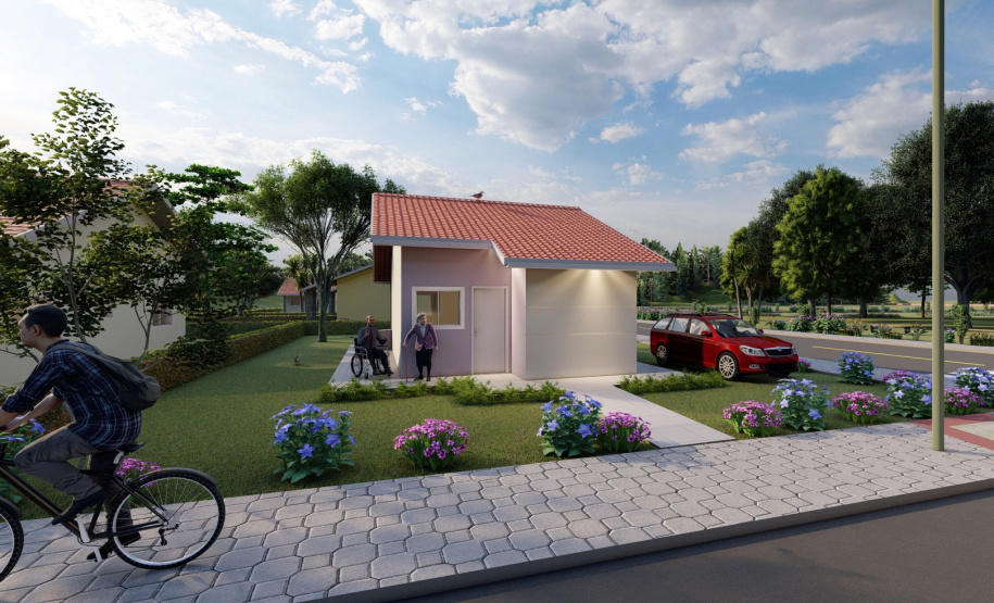 Foram iniciadas em Curiúva, no Norte Pioneiro, as obras de construção de 74 novas casas populares do programa Casa Fácil Paraná, do Governo do Estado. O empreendimento, orçado em R$ 5,3 milhões, deverá ser entregue às famílias selecionadas pela Cohapar em outubro de 2022. - Curitiba, 29/04/2021 - Foto: Cohapar