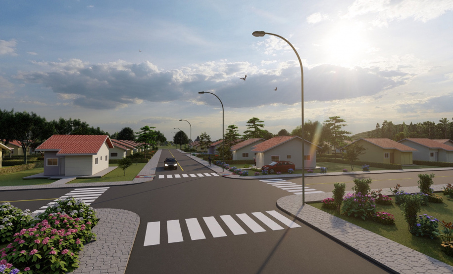 Foram iniciadas em Curiúva, no Norte Pioneiro, as obras de construção de 74 novas casas populares do programa Casa Fácil Paraná, do Governo do Estado. O empreendimento, orçado em R$ 5,3 milhões, deverá ser entregue às famílias selecionadas pela Cohapar em outubro de 2022. - Curitiba, 29/04/2021 - Foto: Cohapar