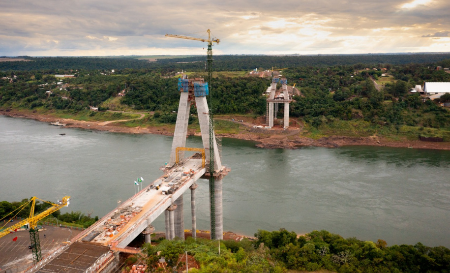 Nova ponte Brasil-Paraguai, em Foz, atinge 52% de execução
Foto: Alexandre Marchetti/Itaipu Binacional