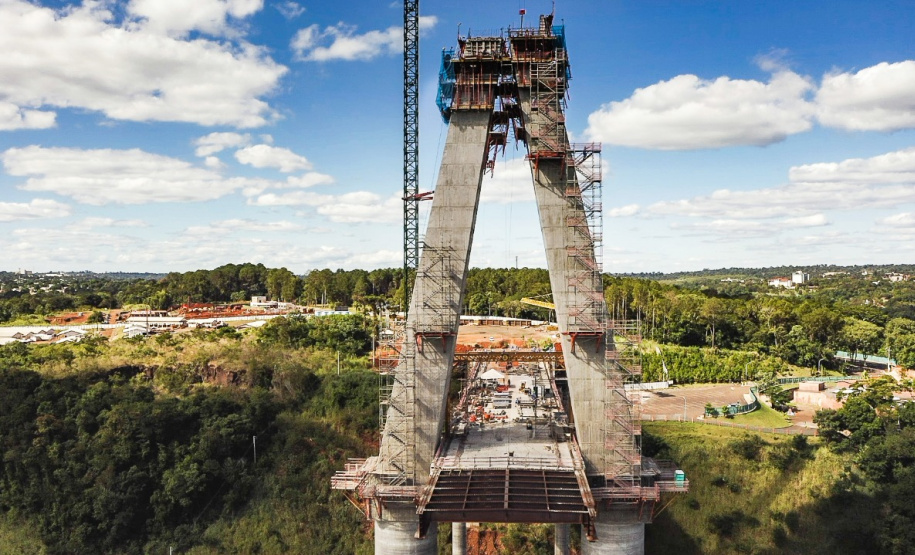 Nova ponte Brasil-Paraguai, em Foz, atinge 52% de execução
Foto: Alexandre Marchetti/Itaipu Binacional