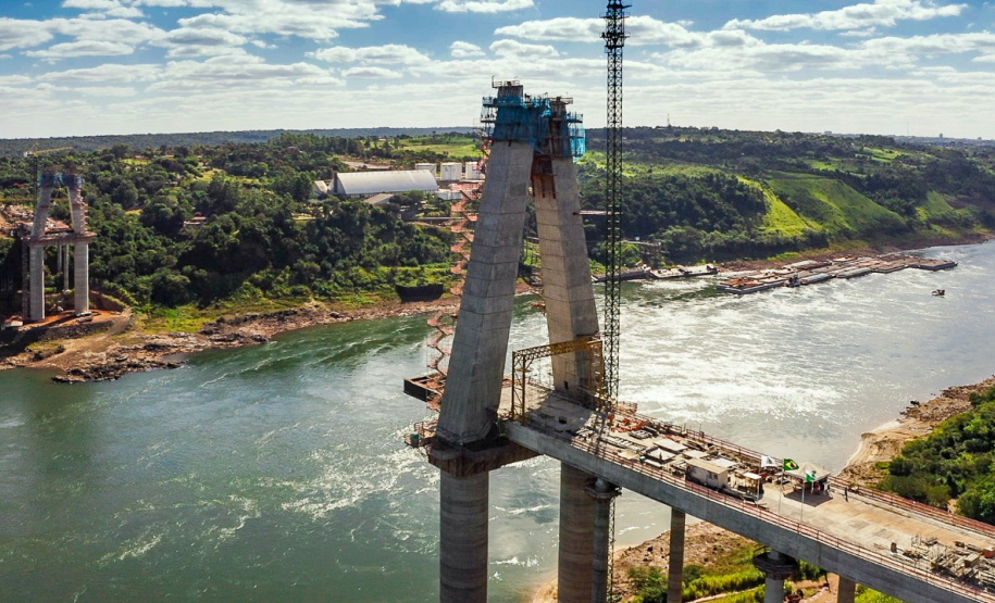 Nova ponte Brasil-Paraguai, em Foz, atinge 52% de execução
Foto: Alexandre Marchetti/Itaipu Binacional