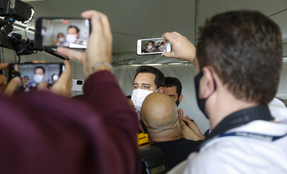 Governador Carlos Massa Ratinho Junior  entrega primeiro trecho de pavimentacao da pr 364, Miguel Picheth, que liga Irati a Sao Mateus do Sul
Foto Gilson Abreu/AEN