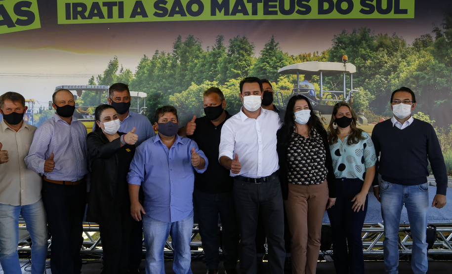 Governador Carlos Massa Ratinho Junior  entrega primeiro trecho de pavimentacao da pr 364, Miguel Picheth, que liga Irati a Sao Mateus do Sul
Foto Gilson Abreu/AEN