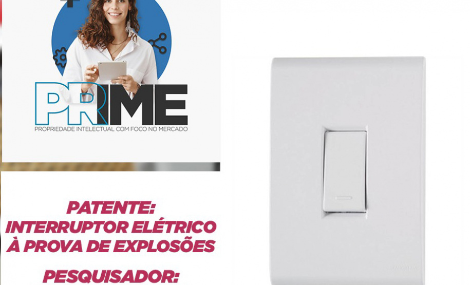 Um projeto com patente aprovada ao programa de Propriedade Intelectual com foco no Mercado (PRIME), numa parceria do Sebrae, Governo do Paraná e Fundação Araucária, criou um interruptor elétrico à prova de explosões, de autoria do pesquisador Benhurt Gongora, aluno do Programa de Pós-Graduação Stricto Sensu em Energia e Engenharia da Agricultura, em funcionamento no Campus de Cascavel. - Foto: Fundação Araucária