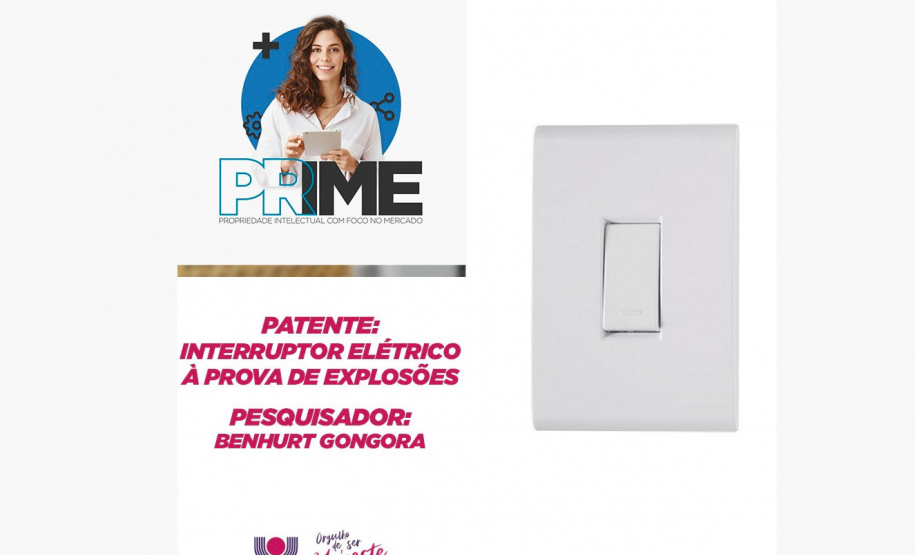 Um projeto com patente aprovada ao programa de Propriedade Intelectual com foco no Mercado (PRIME), numa parceria do Sebrae, Governo do Paraná e Fundação Araucária, criou um interruptor elétrico à prova de explosões, de autoria do pesquisador Benhurt Gongora, aluno do Programa de Pós-Graduação Stricto Sensu em Energia e Engenharia da Agricultura, em funcionamento no Campus de Cascavel. - Foto: Fundação Araucária