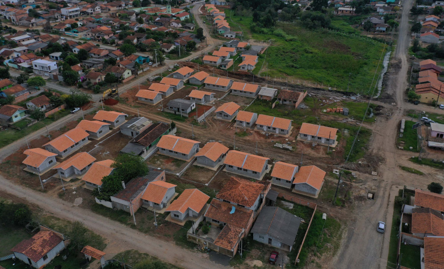Obras habitacionais em Prudentópolis estão com 90% de conclusão. Foto: Alessandro Vieira/AEN