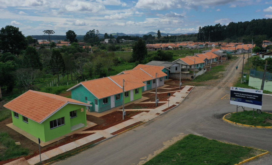 Obras habitacionais em Prudentópolis estão com 90% de conclusão. Foto: Alessandro Vieira/AEN