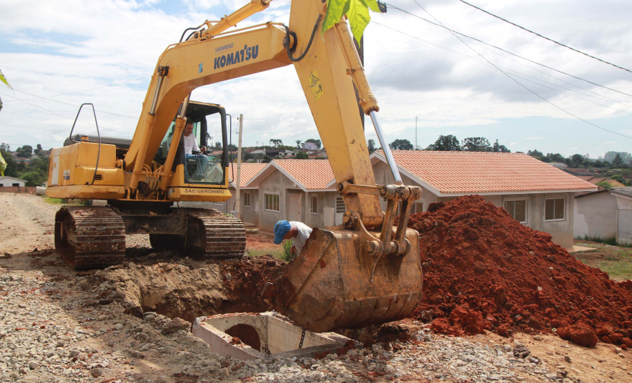 Obras habitacionais em Prudentópolis estão com 90% de conclusão. Foto: Alessandro Vieira/AEN