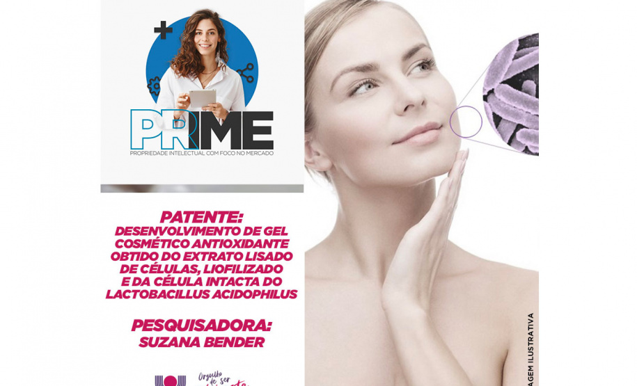 A patente intitulada ?Desenvolvimento de gel cosmético antioxidante obtido do extrato lisado de células, liofilizado e da célula intacta do Lactobacillus acidophilus? está entre os oitos projetos aprovados no Prime e desenvolvidos na Universidade Estadual do Oeste do Paraná (Unioeste)