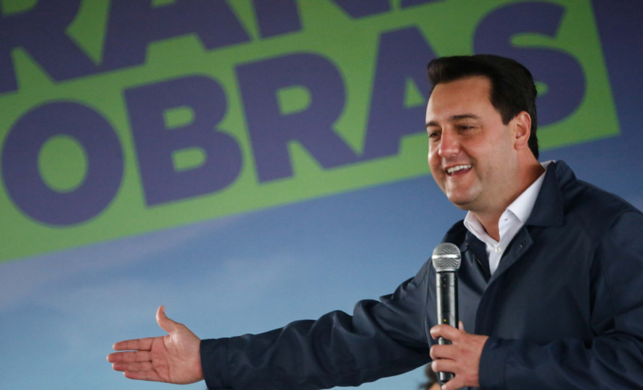 O governador Carlos Massa Ratinho Junior entregou nesta quinta-feira (06) as obras de pavimentação e recape asfáltico da Rodovia Municipal João Maria de Jesus, em Turvo, na Região Central do Paraná.Foto: Jonathan Campos/AEN