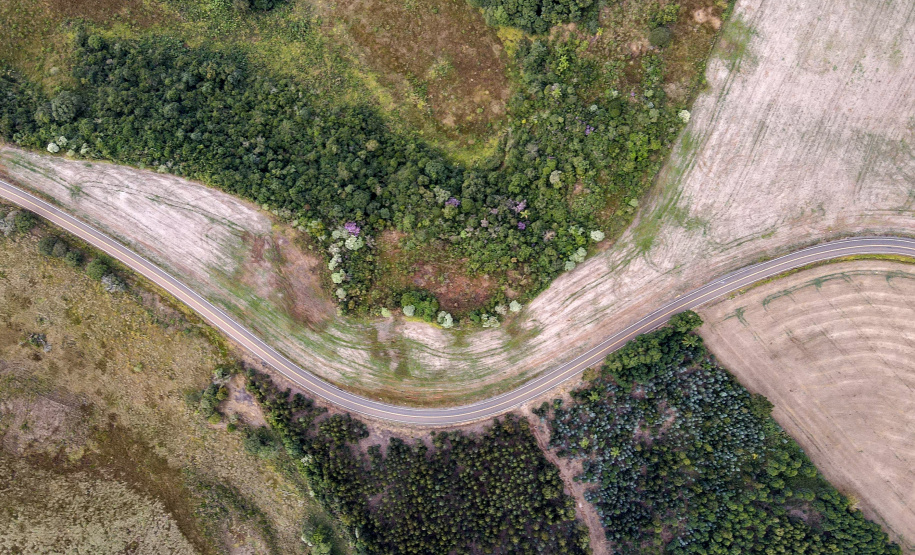 06.05.2021 - Rodovia municipal João Maria de Jesus, em Turvo. Governador Carlos Massa Ratinho JuniorFoto Gilson Abreu/AEN