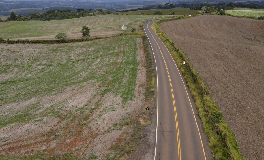 06.05.2021 - Rodovia municipal João Maria de Jesus, em Turvo. Governador Carlos Massa Ratinho JuniorFoto Gilson Abreu/AEN