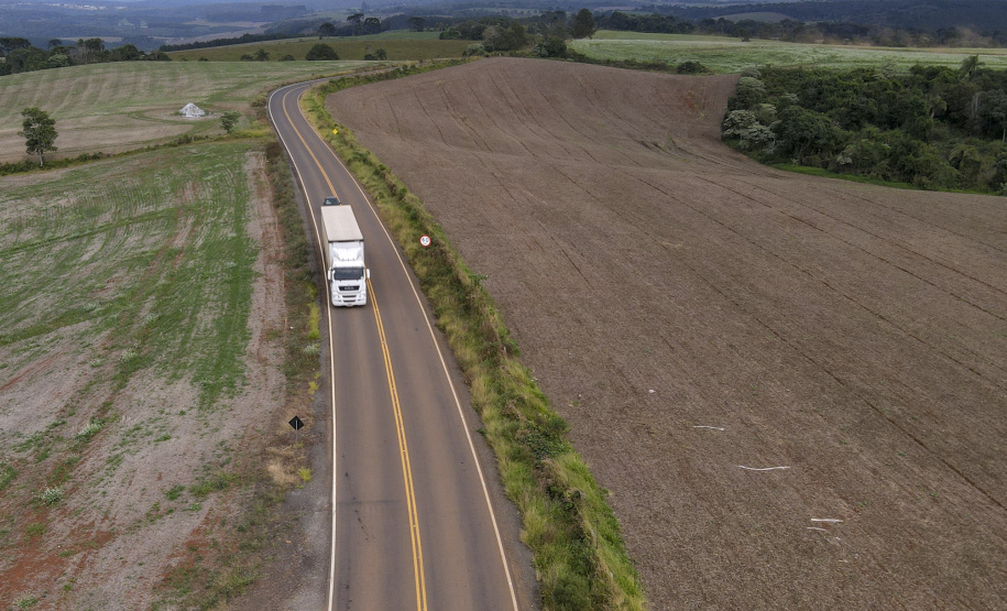 06.05.2021 - Rodovia municipal João Maria de Jesus, em Turvo. Governador Carlos Massa Ratinho JuniorFoto Gilson Abreu/AEN