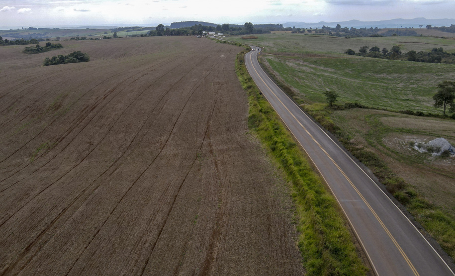 06.05.2021 - Rodovia municipal João Maria de Jesus, em Turvo. Governador Carlos Massa Ratinho JuniorFoto Gilson Abreu/AEN
