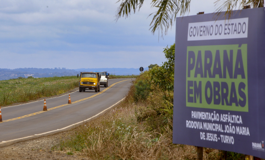 06.05.2021 - Rodovia municipal João Maria de Jesus, em Turvo. Governador Carlos Massa Ratinho JuniorFoto Gilson Abreu/AEN