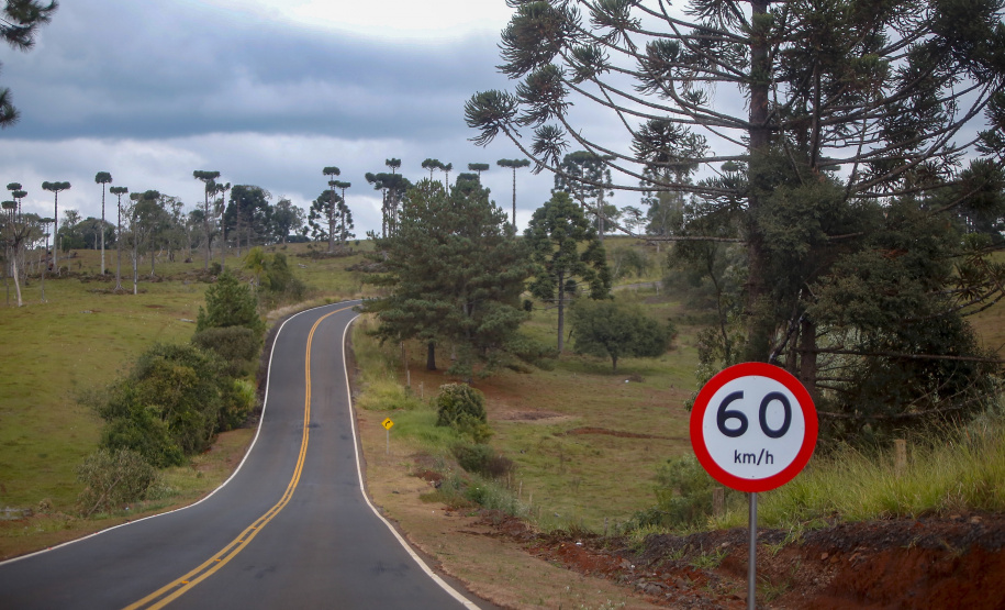 06.05.2021 - Rodovia municipal João Maria de Jesus, em Turvo. Governador Carlos Massa Ratinho JuniorFoto Gilson Abreu/AEN