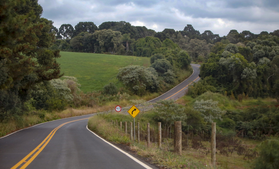 06.05.2021 - Rodovia municipal João Maria de Jesus, em Turvo. Governador Carlos Massa Ratinho JuniorFoto Gilson Abreu/AEN