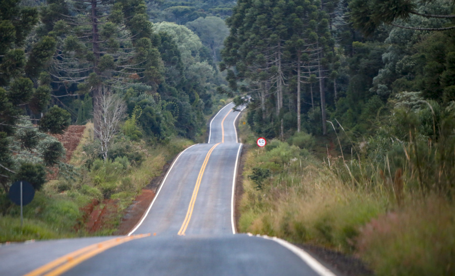06.05.2021 - Rodovia municipal João Maria de Jesus, em Turvo. Governador Carlos Massa Ratinho JuniorFoto Gilson Abreu/AEN