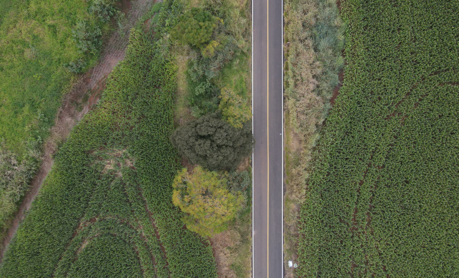 Um dos principais segmentos econômicos de Iretama, o turismo regional ganhou um importante impulso nesta quinta-feira (6). O governador Carlos Massa Ratinho Junior inaugurou a obra de recuperação asfáltica de um trecho de 3 quilômetros da PR-462, batizada recentemente de Estrada Municipal Bernardo Ribas Carli, em homenagem ao deputado estadual morto em um desastre aéreo em 2018. Foto: Gilson Abreu/AEN