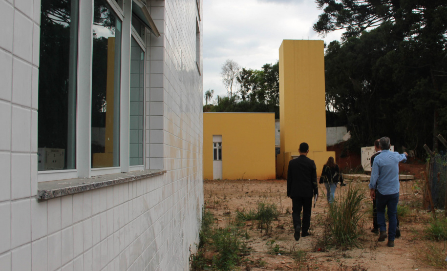 Secretário da Segurança Pública, Romulo Marinho Soares visita obras da nova Delegacia Cidadã de Colombo - Colombo, 07/05/2021 - Foto: SESP/PR