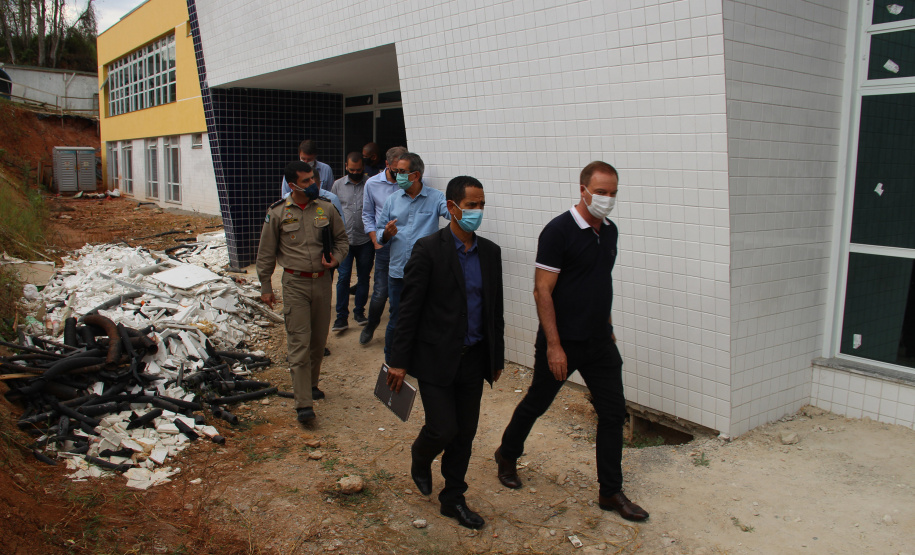 Secretário da Segurança Pública, Romulo Marinho Soares  visita obras da nova Delegacia Cidadã de Colombo  -  Colombo, 07/05/2021  -  Foto: SESP/PR