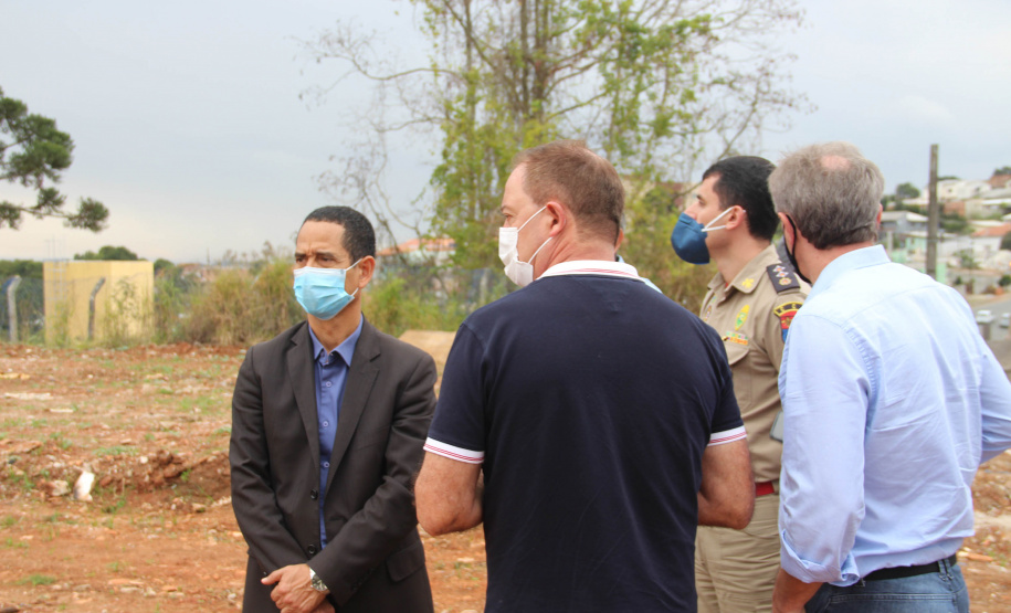 Secretário da Segurança Pública, Romulo Marinho Soares  visita obras da nova Delegacia Cidadã de Colombo  -  Colombo, 07/05/2021  -  Foto: SESP/PR