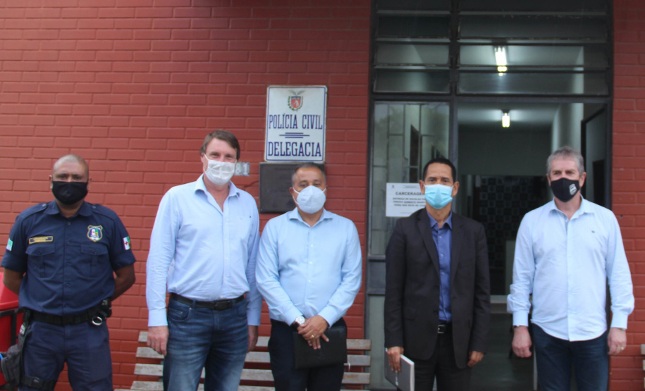 Secretário da Segurança Pública, Romulo Marinho Soares visita obras da nova Delegacia Cidadã de Colombo - Colombo, 07/05/2021 - Foto: SESP/PR