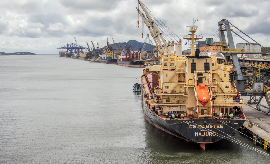 As importações puxaram a movimentação de cargas pelos portos do Paraná no primeiro quadrimestre do ano. Com altas significativas na descarga de produtos dos segmentos de Carga Geral e Granéis Sólidos, os terminais de Paranaguá e Antonina movimentaram 18.262.189 toneladas, de janeiro a abril. - Paranaguá, 10/05/2021 - Foto: Claudio Neves/Portos do Paraná