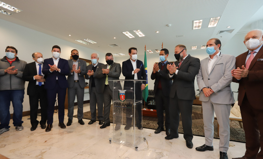 Diarias Policia Civil O governador Carlos Massa Ratinho Junior anuncia nesta terça-feira (11) o pagamento de diarias exrtajornada para a Policia Civil do Parana. Curitiba, 11/05/2021. Foto: Geraldo Bubniak/AEN