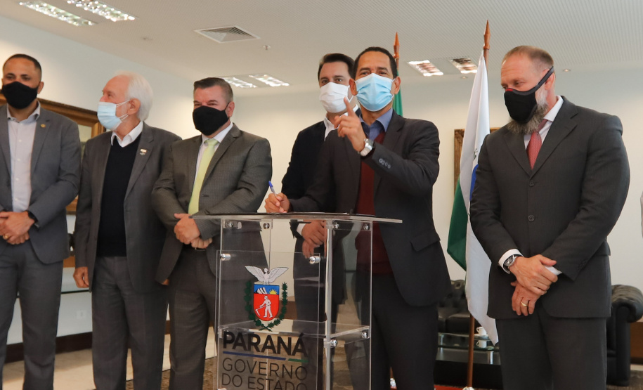 Diarias Policia Civil O governador Carlos Massa Ratinho Junior anuncia nesta terça-feira (11) o pagamento de diarias exrtajornada para a Policia Civil do Parana. Curitiba, 11/05/2021. Foto: Geraldo Bubniak/AEN