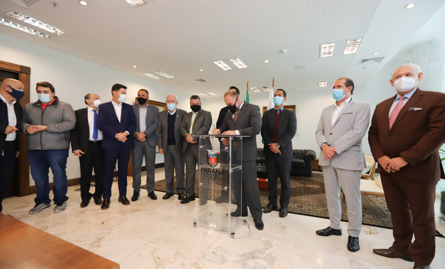 Diarias Policia Civil O governador Carlos Massa Ratinho Junior anuncia nesta terça-feira (11) o pagamento de diarias exrtajornada para a Policia Civil do Parana. Curitiba, 11/05/2021. Foto: Geraldo Bubniak/AEN