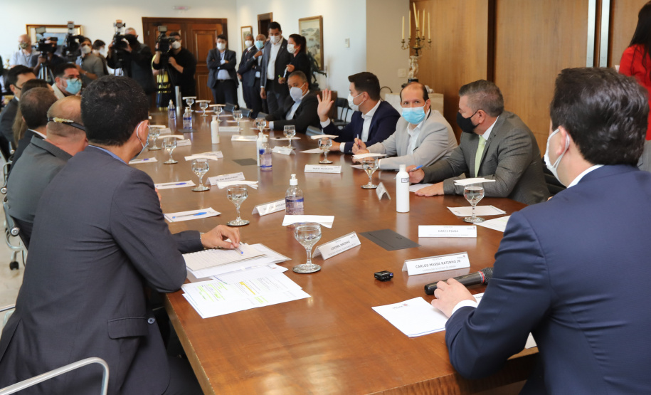Diarias Policia Civil O governador Carlos Massa Ratinho Junior anuncia nesta terça-feira (11) o pagamento de diarias exrtajornada para a Policia Civil do Parana. Curitiba, 11/05/2021. Foto: Geraldo Bubniak/AEN