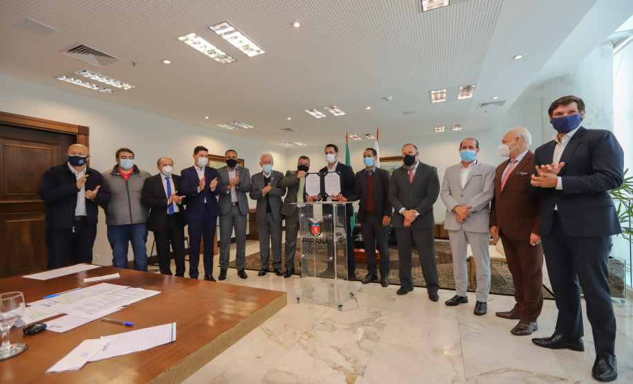 Diarias Policia Civil O governador Carlos Massa Ratinho Junior anuncia nesta terça-feira (11) o pagamento de diarias exrtajornada para a Policia Civil do Parana. Curitiba, 11/05/2021. Foto: Geraldo Bubniak/AEN