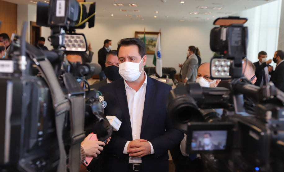 Diarias Policia Civil O governador Carlos Massa Ratinho Junior anuncia nesta terça-feira (11) o pagamento de diarias exrtajornada para a Policia Civil do Parana. Curitiba, 11/05/2021. Foto: Geraldo Bubniak/AEN